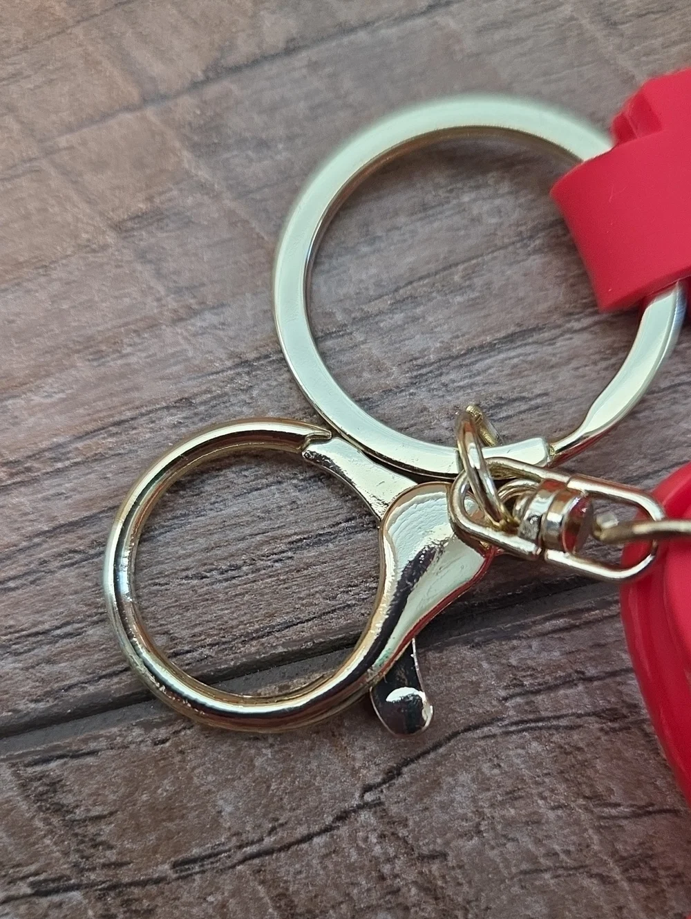 Mini Silicone Tote Bag Keychain - Red